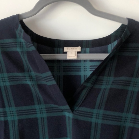 Plaid J Crew Top - Picture 4 of 4